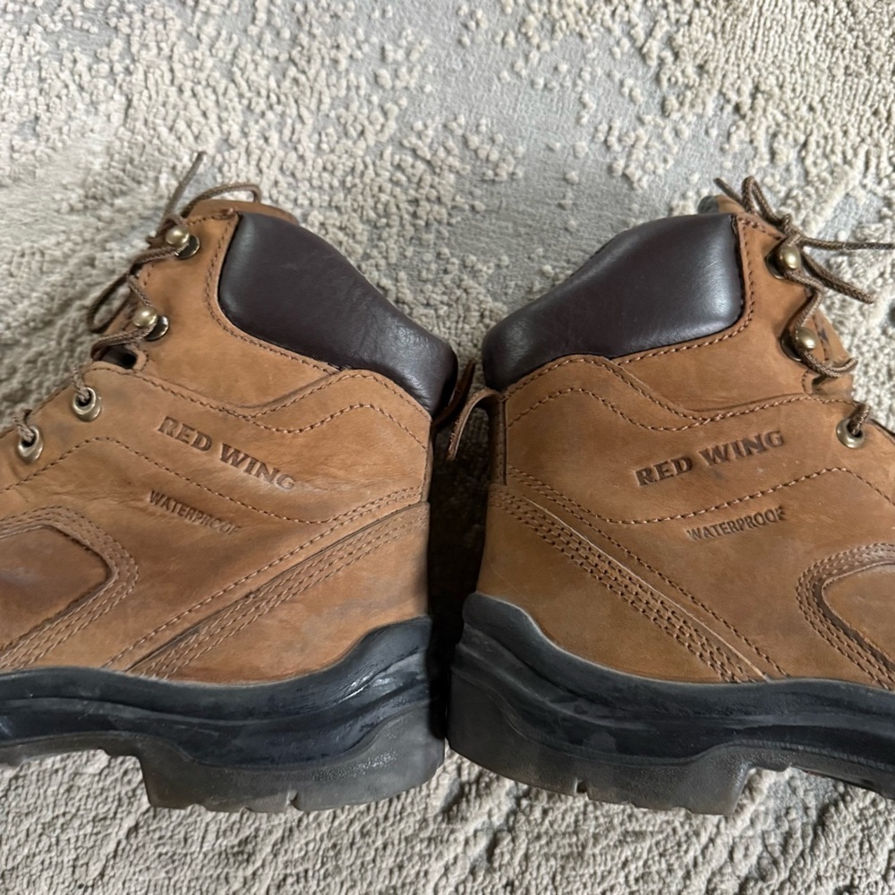 Red Wing work boots King Toe Waterproof leather brown Safety Toe boots  9 - Picture 5 of 12